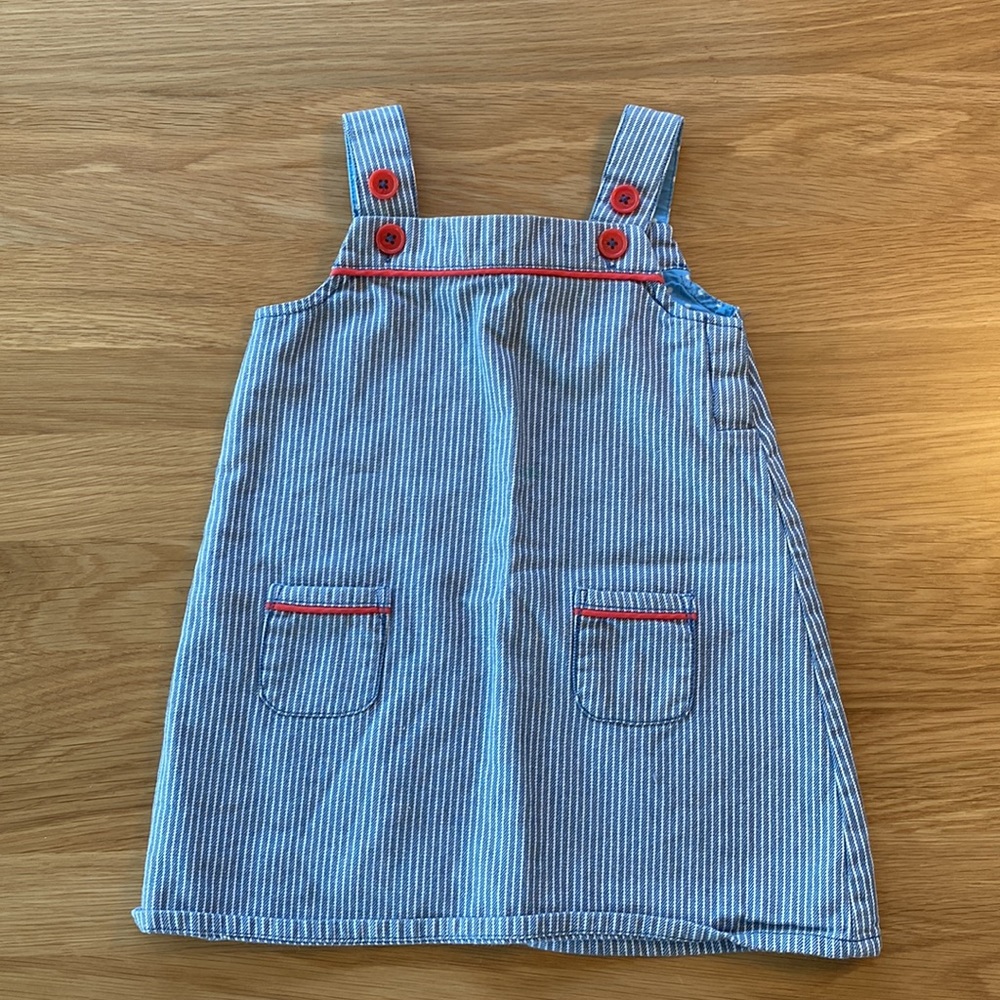 Baby Boden🍎 Red Button Dress 6-12mos